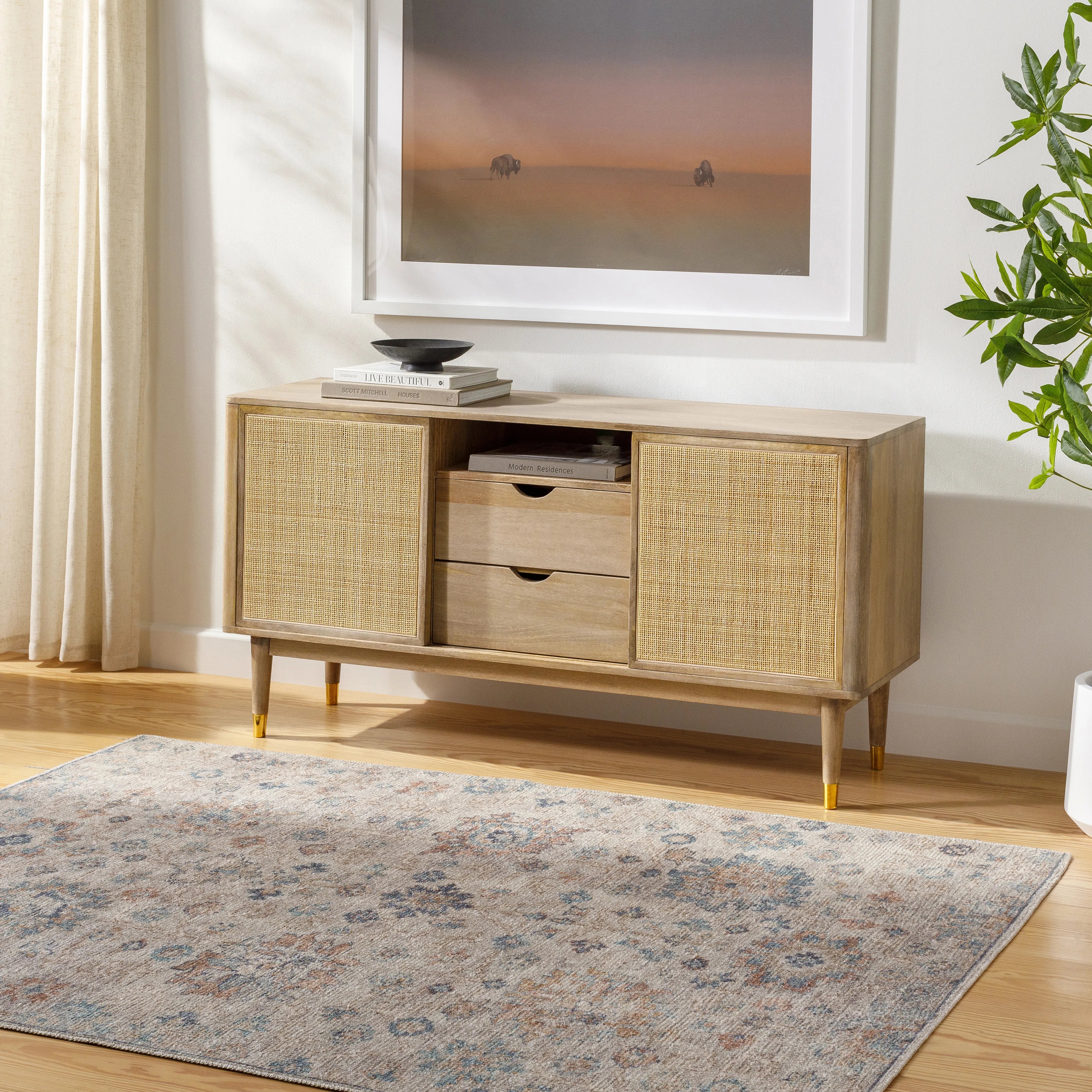 Featuring Olympic Beige Rug by Surya at Amethyst Home. Elevate your space with our luxurious Olympic Beige Rug. Made with high-quality materials, this rug adds a touch of elegance to any room. Its neutral color scheme easily complements any decor, while its soft texture provides a cozy and comfortable feel underfoot. Enhance your home with our Olympic Bei.  Amethyst Home provides interior design, new home construction design consulting, vintage area rugs, and lighting in the Washington metro area.
