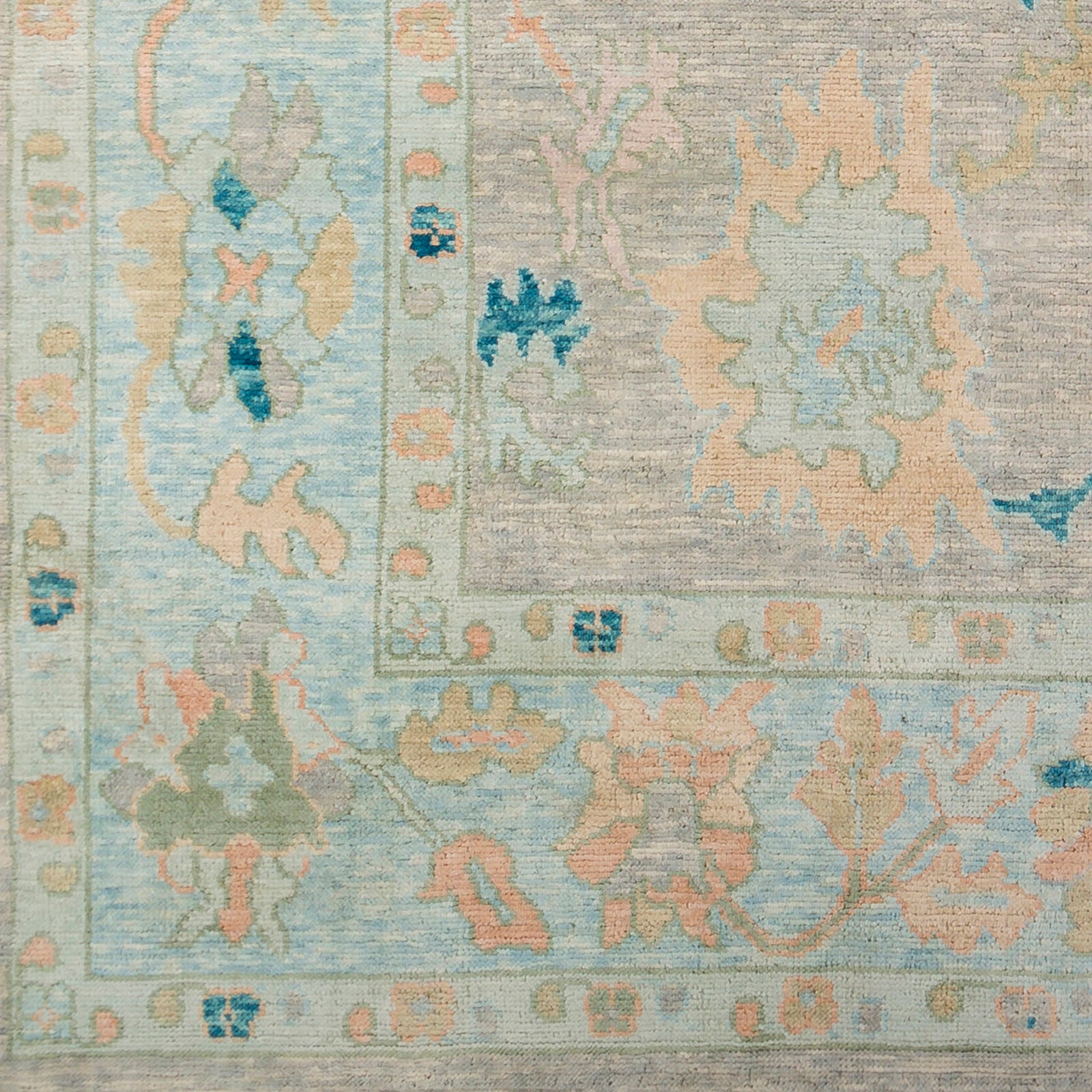 The Ushak April rug showcases traditional inspired designs that exemplify timeless styles of elegance, comfort, and sophistication. With their Hand-Knotted construction, these rugs provide a durability that can not be found in other handmade constructions, and boasts the ability to be thoroughly cleaned as it contains no chemicals that react to water, such as glue. Amethyst Home provides interior design, new construction, custom furniture, and area rugs in the Houston metro area