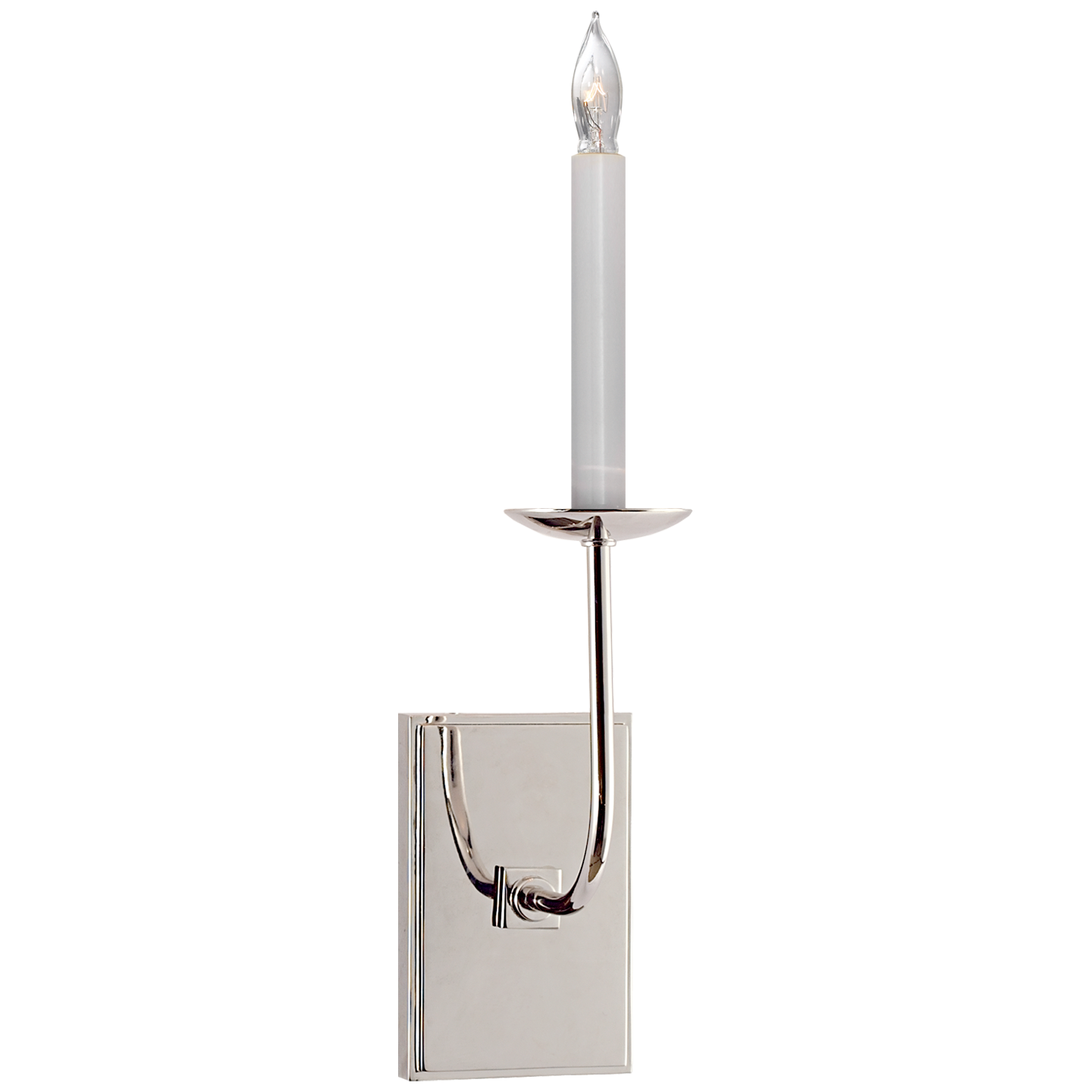 The TT Single Sconce by Visual Comfort is sleek and timeless, bringing a gorgeous source of light to any bathroom, hallway, or other area needing extra light  Designer: E. F. Chapman