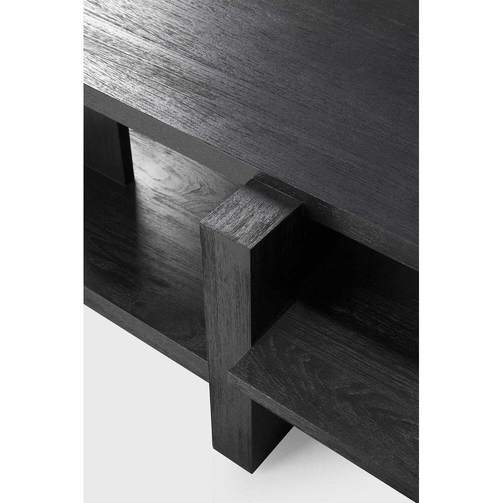 Inspired by the Dutch architectural movement de Stijl, the Teak Abstract Coffee Table is not only centered around style but also purpose. With its contemporary black finish discover new proportions and interest from every angle. Amethyst Home provides interior design services, furniture, rugs, and lighting in the Calibasas metro area.