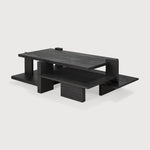 Inspired by the Dutch architectural movement de Stijl, the Teak Abstract Coffee Table is not only centered around style but also purpose. With its contemporary black finish discover new proportions and interest from every angle. Amethyst Home provides interior design services, furniture, rugs, and lighting in the Kansas City metro area.