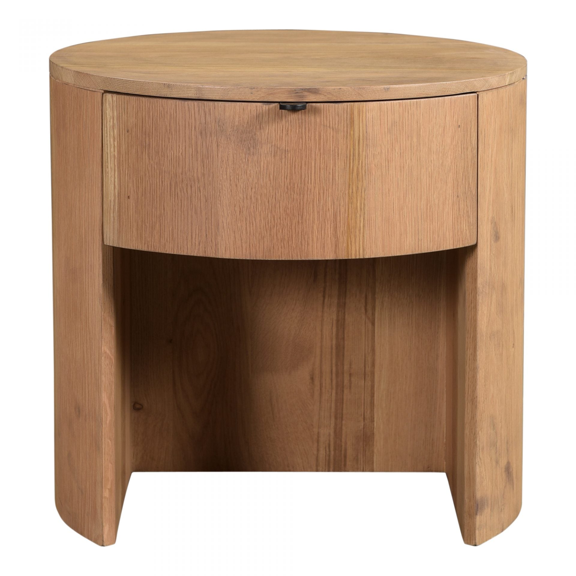 Made from solid oak and a natural finish, the Theo Nightsand gives us all the natural, earthy vibes. The drawer makes this an extremely function, contemporary piece to add to your room.   Size: 19"W x 19"D x 18.5"H Material: Solid Oak