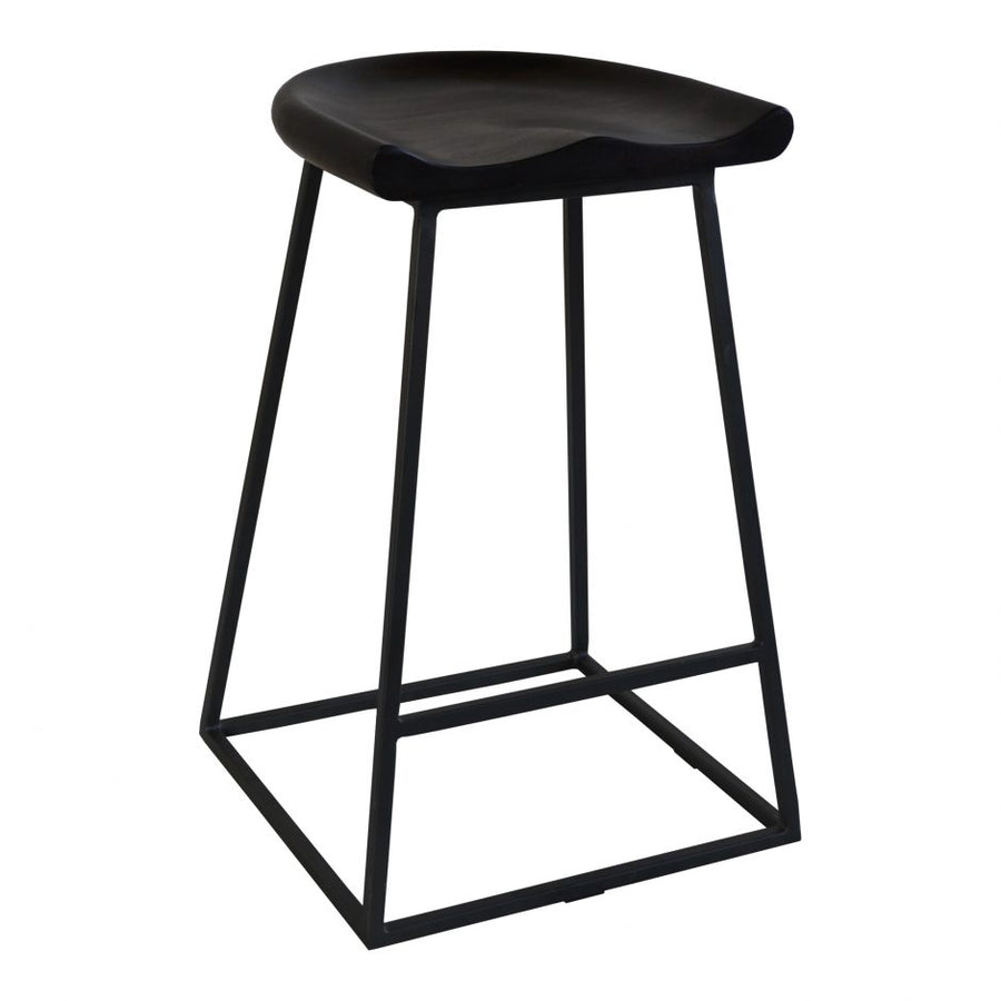 We love the acacia wood matched with the steel base of this Jackman Counter Stool. It brings an industrial vibe to any space.   Size: 16.5"w x 16"d x 25.5"h