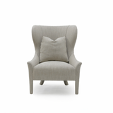Instantly a timeless classic, our Ava Wing Chair has gorgeous curved arms with a tall, royal-like back. This comes standard with the following:  • Foam Down Wrap Seat Construction • Tight Seat Cushion • Notch Bottom Toss Pillow • Double Needle • Please Specify Leg Finish • Upholstered Only