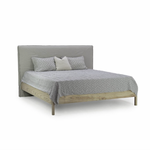 A Verellen essential, the Yael Bed comes standard with:  • Double Needle • Available Upholstered and Slipcovered • Mattress Only • Matress Inset 3” • Exposed Wood Side Rails and Foot Board • Not Available with Boxspring  Accommodates twin, full, queen, king, and California king mattresses.