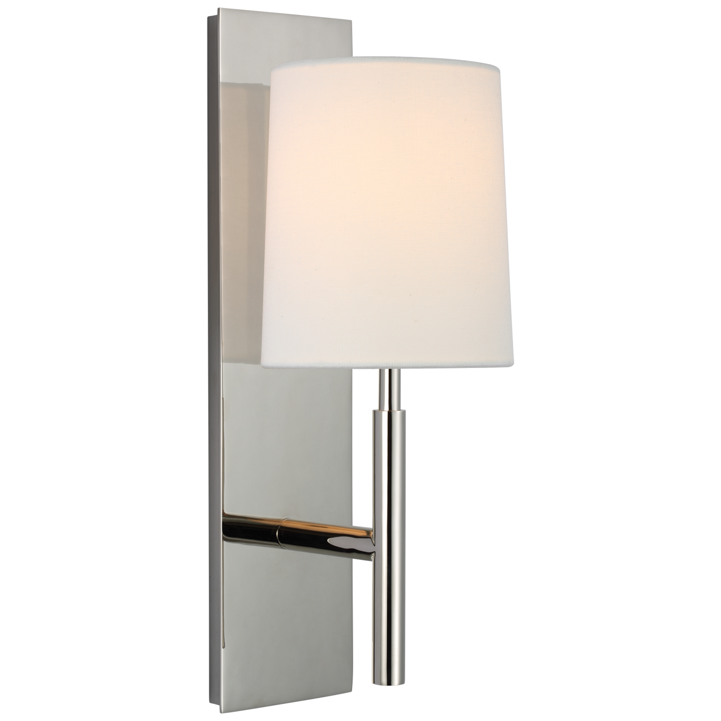 This Clarion Medium Sconce is so dreamy with the linen shade and thick back plate. We'd love to see these lined down a hallway or in a kitchen to complete the look.   Designer: Barbara Barry