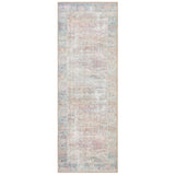 The Wynter Red / Teal area rug showcases a one-of-a-kind vintage or antique area rug look power-loomed of 100% polyester. This rug brings in tones of pink, ivory, and blue. The rug is ideal for high traffic areas due to the rug's durability for living rooms, dining rooms, kitchens, hallways, and entryways.