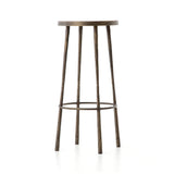 The Westwood Antique Brass Bar + Counter Stool have stunning hammered iron legs for a rich, rough look.   Counter Stool: 16"w x 16"d x 26.25"h Bar Stool: 16"w x 16"d x 30"h  Materials: Iron
