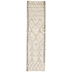 Soft and luxurious in feel, the Zuri Turtledove/Walnut area rug by Jaipur Living is a modern take on a classic Moroccan area rug. The Zuri is made from supple hand-knotted, 100% wool in natural tones of ivory and brown. This rug would be perfect for a living room, bedroom, or hallway in the runner size.