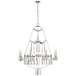 Classy meets whimsical with this Zachary Large Chandelier. Sure to be a statement piece for any foyer, living room, or other large area.