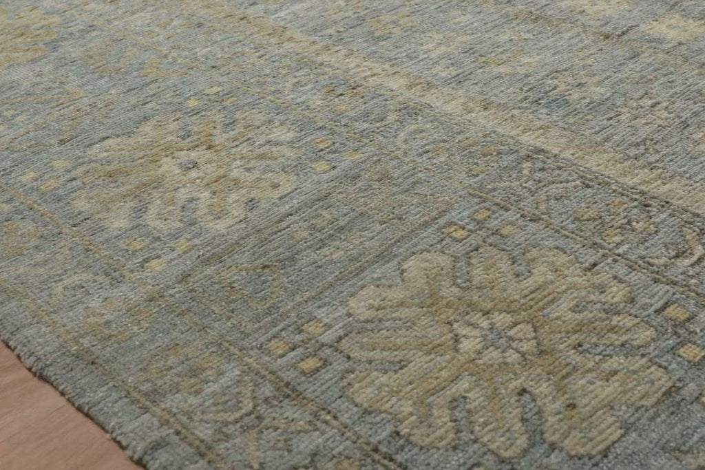 The Legacy Ocean rug from Loloi is hand-knotted, refined, yet versatile for any home. The Legacy rug is deliberately distressed and sheared down to an extra low pile of 100% wool, creating a patina usually only imparted through decades of wear.  This rug features: - Beautiful vintage look and patina - Extra low pile - Easy to clean and maintain - Perfect for living and dining rooms, hallways, and extra large spaces  Hand-Knotted 100% Wool LZ-03 Ocean