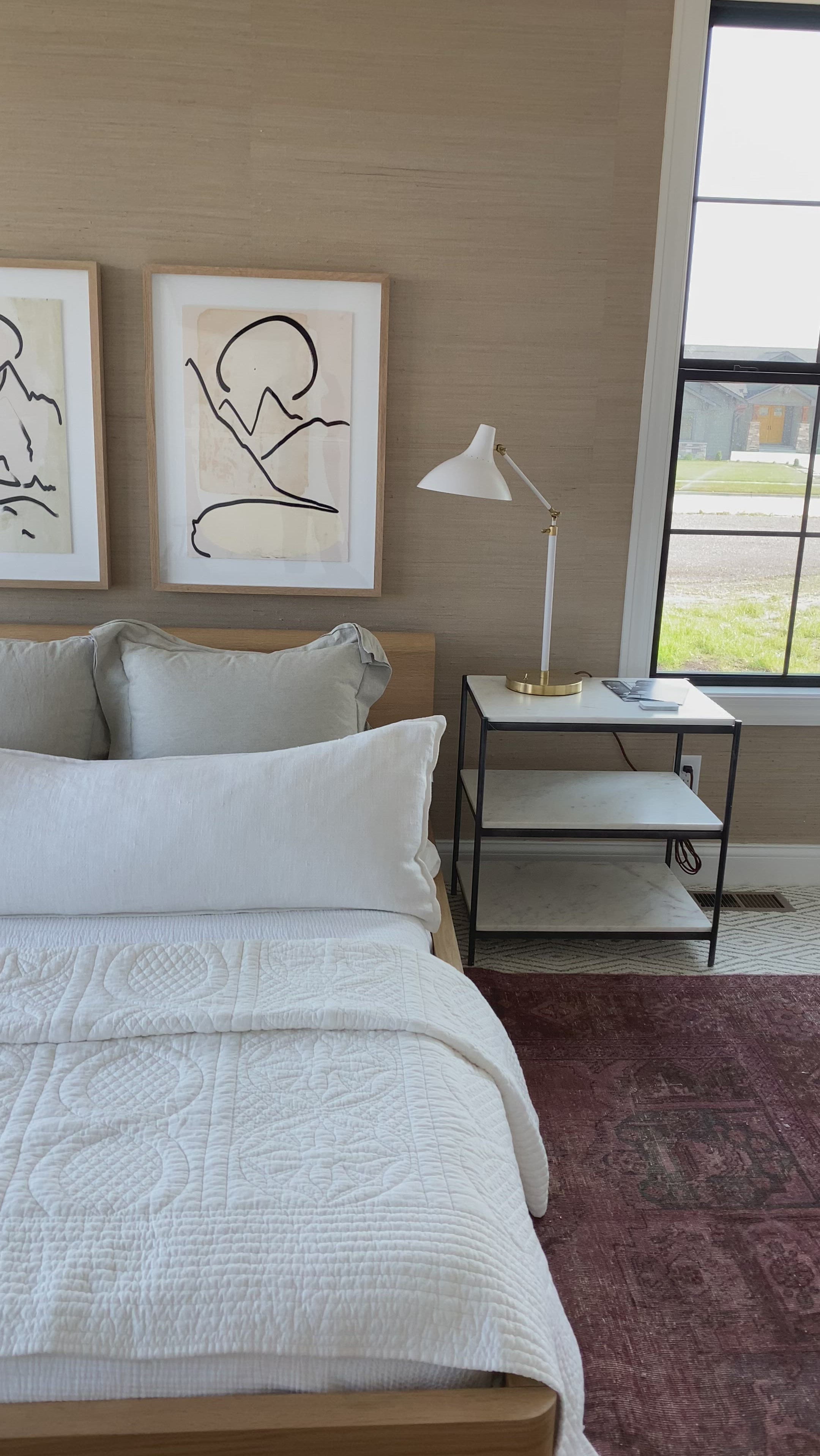 We love the hand-rubbed antique brass matched with either plaster white or black in this Charlton Table Lamp. This is the perfect lamp for your office, bedroom, or other space needing controlled light.   Designer: AERIN