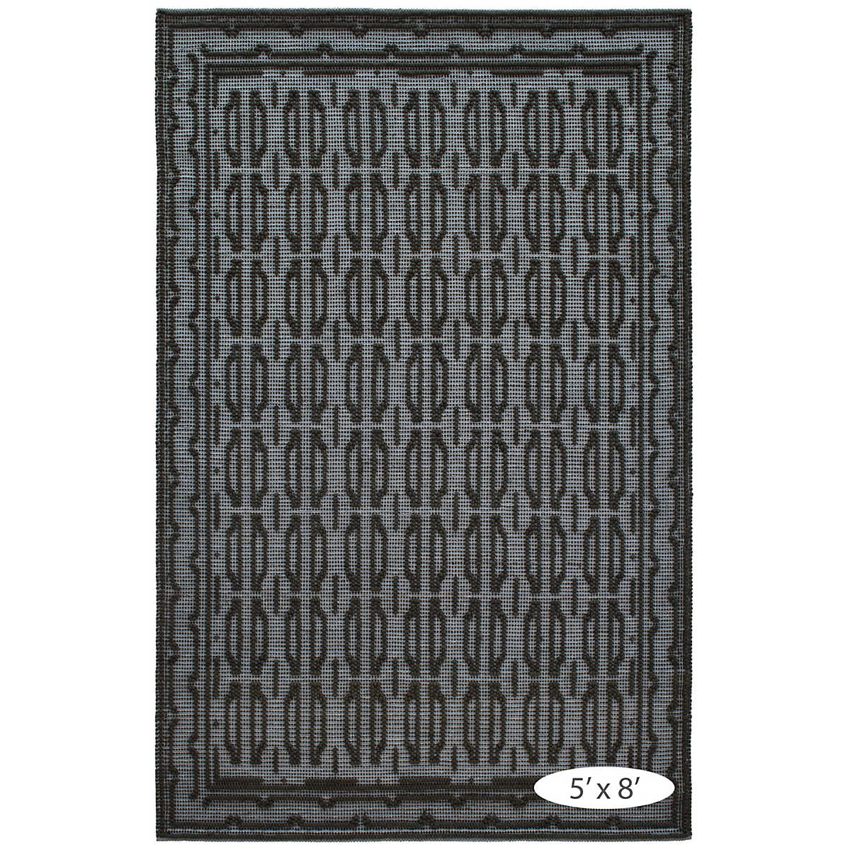 The Campbell Iron Rug relief pattern plays across a gently marled woven wool ground, accentuating the graphic dimension created by the different weaves. The central motif is repeated inversely to create a border around this sumptuous rug. Amethyst Home provides interior design services, furniture, rugs, and lighting in the Des Moines metro area.