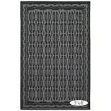 The Campbell Iron Rug relief pattern plays across a gently marled woven wool ground, accentuating the graphic dimension created by the different weaves. The central motif is repeated inversely to create a border around this sumptuous rug. Amethyst Home provides interior design services, furniture, rugs, and lighting in the Des Moines metro area.