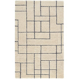 Wooly and soft, the enviable texture of this densely shaggy wool rug is a unique statement of pure, natural beauty. High pile tufts are hand-worked into blocks filled with corded furrows to create a rich, cozy, and layered landscape. Bold intersecting lines of woven nubby, marled Charcoal bring contrast and graphic structure to the Ivory softness. Amethyst Home provides interior design services, furniture, rugs, and lighting in the Salt Lake City metro area.