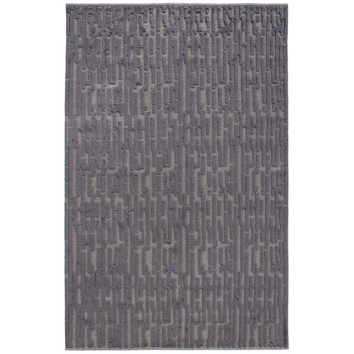 The Gates Metal Rug sophisticated hand-knotted wool rug demonstrates unique textures inspired by nature. The luxe labyrinth is hand-knotted with lush wool to make a raised grid pattern of plushness, then hand sheared. The resulting subtle variations of pile height are only found in artisanally produced rugs. Amethyst Home provides interior design services, furniture, rugs, and lighting in the Seattle metro area.