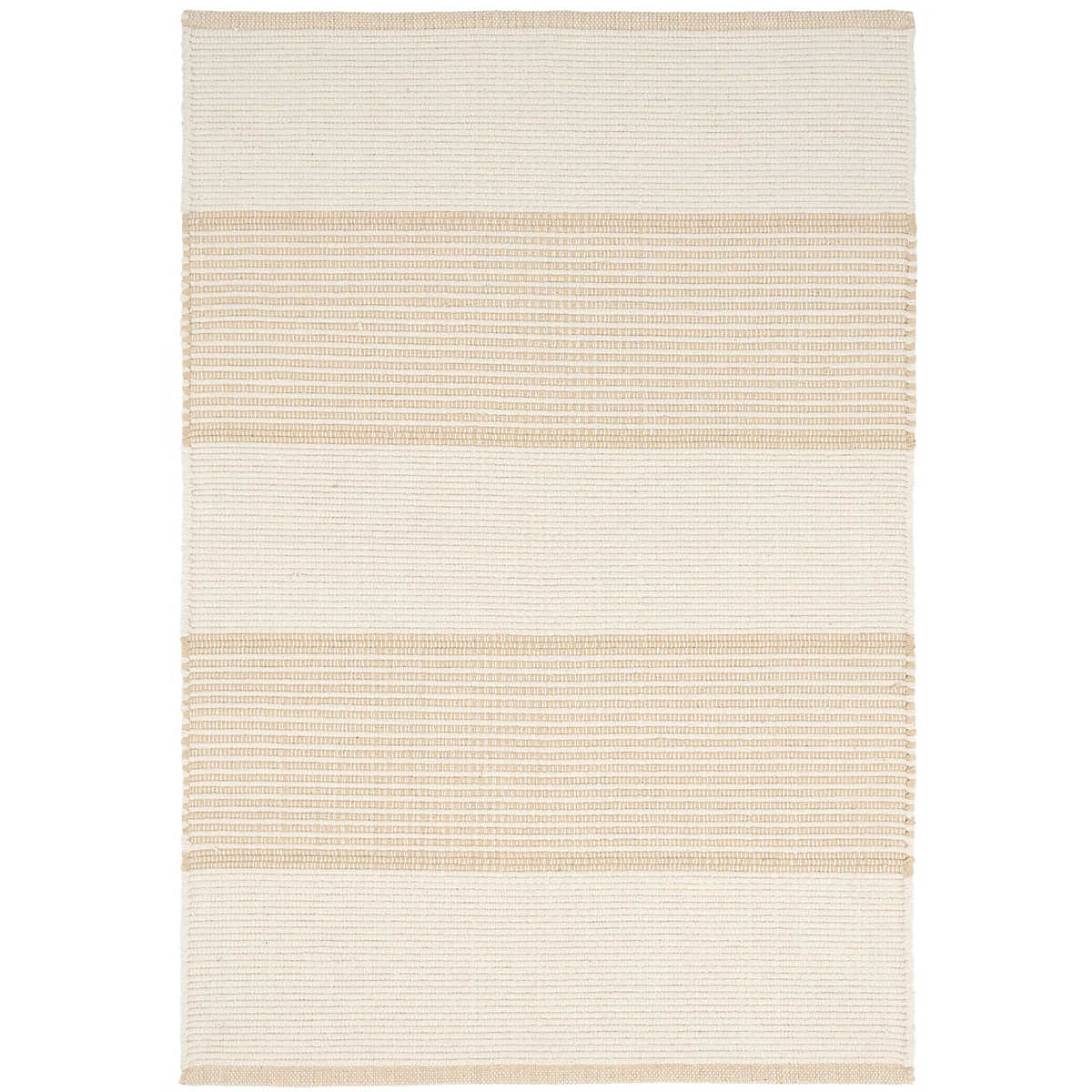 Wide bands of micro stripes, structured with crisp, banded edges on an ivory ground, bring modern balance and subtle texture to this woven cotton area rug. Constructed using a hand loomed flat weave in durable 100% cotton, and available in a choice of navy, Asiatic blue or wheat, it is perfectly designed to make a style statement in any space. Amethyst Home provides interior design services, furniture, rugs, and lighting in the Seattle metro area.