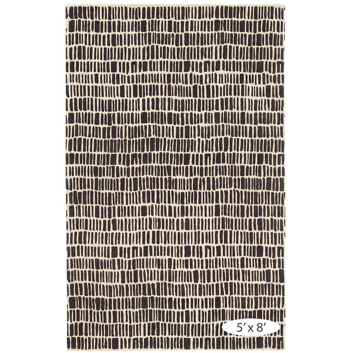 The Roark Charcoal Rug design of this luxurious, plush wool rug conjures surfaces of ancient hand-laid rock walls. The contrast between stone and mortar is further represented by the meticulously tufted high and low levels of the velvety hand-sheared pile. Amethyst Home provides interior design services, furniture, rugs, and lighting in the Des Moines metro area.