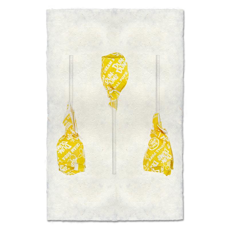 Get fun and quirky with this Cream Soda Suckers Art! These prints come in various sizes, they can be a statement piece or a small accent to add a natural detail to a cozy nook.  Raw edge handmade paper from Nepal. Fine art prints  Pencil signature