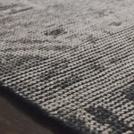 Hand-knotted in India of 100% wool, the Amara Silver/Dark Grey Rug creates a casual yet refined vibe with high-end appeal. Showcase in your bedroom, living room, entryway, or other high-traffic area of your home.   Hand Knotted 100% Wool AMM-02 Silver/Dark Grey