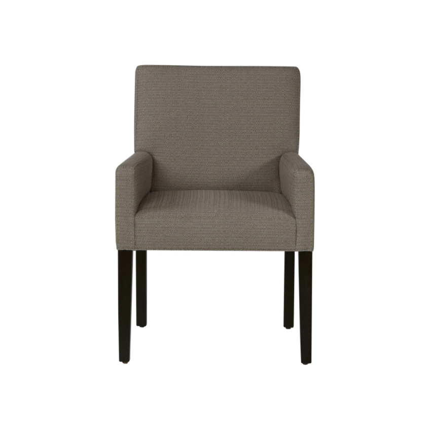 We find comfort in the tradition look of this Bertoli Dining Armchair by Cisco Home. We'd love to see this featured in your living room or dining room!  Overall: 24"W x 36"H x 24"D Sitting Space: 18"W x 18"D Seat Height: 19"h Arm Height: 26"H Weight: 27lbs