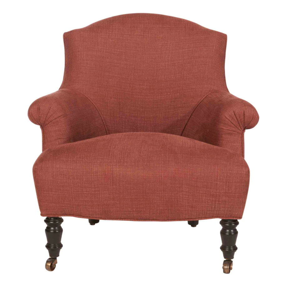 This JD Baronet Chair by Cisco Home features a tight seat and back with exposed legs. A comfortable, stylish piece to add to your living room, office, or other space!   Overall: 26"w x 25"d x 28"h