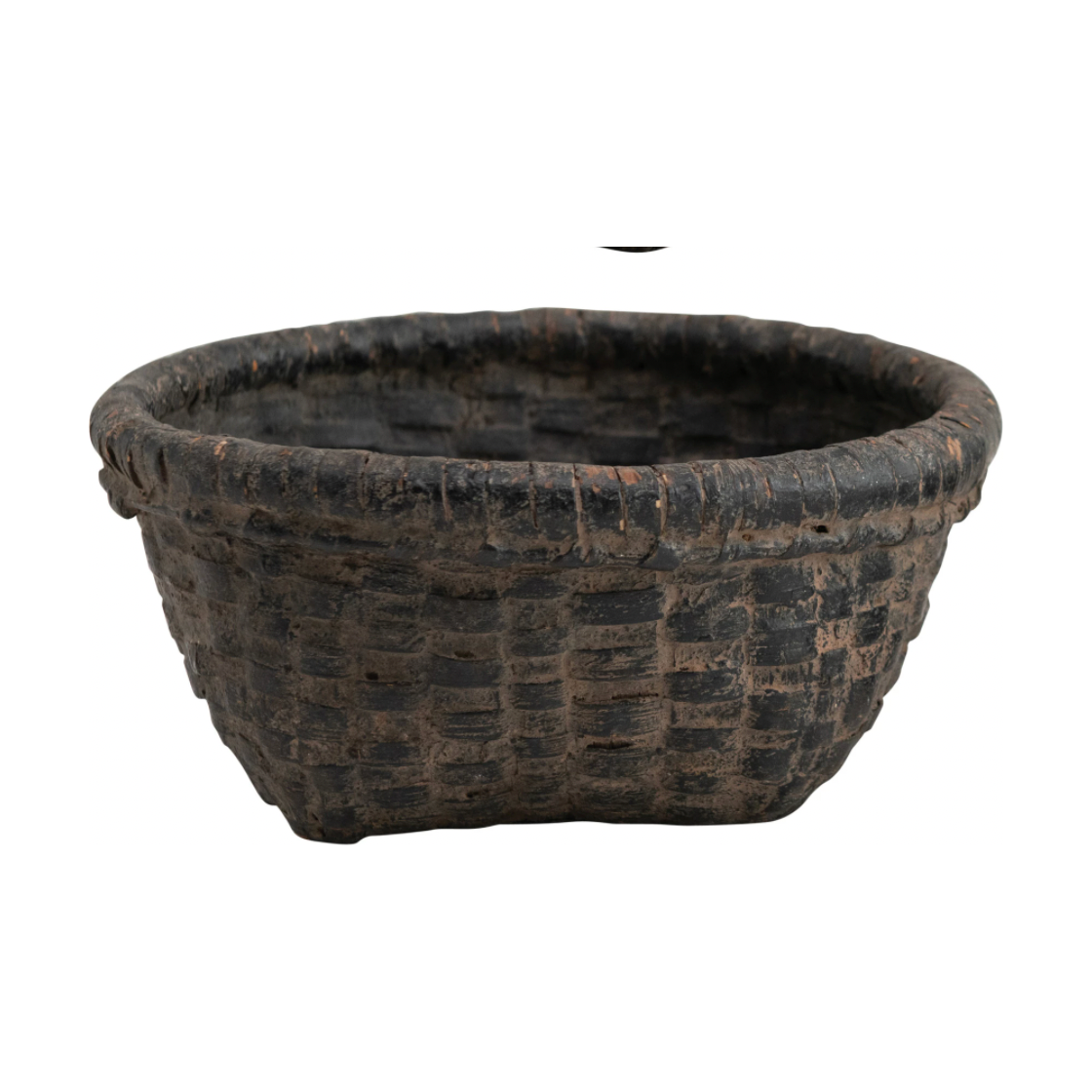 We love the natural feel these Distressed Cane Basket - Two Sizes bring to any surface — use to store sentimental items, keys, etc. Each one is unique!   Approximately: 9" dia x 4"H