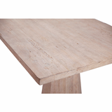 We love the thick, octagonal legs on this Jansen Dining Table. Made from reclaimed pine, this brings an organic element to any dining room or kitchen area.  Reclaimed Pine White Wash
