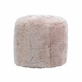 We love texture this Kiwi Pouf brings to a space. Place in your living room, bedroom, or other area of your home to complete the space!  Sheepskin with Poly Bead Filling Blush Color  Size: 18"l x 18"d x 16"h 