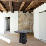 Featuring Selina Round Dining Table by Dovetail at Amethyst Home. Modern and elegant, this Selina Round Dining Table is sure to elevate the look for any dining room or kitchen area. 



Concrete Water Transfer Marble

Black with White Veins

Size: 48"l x 48"d x 30"h.  Amethyst Home provides interior design, new home construction design consulting, vintage area rugs, and lighting in the San Diego metro area.