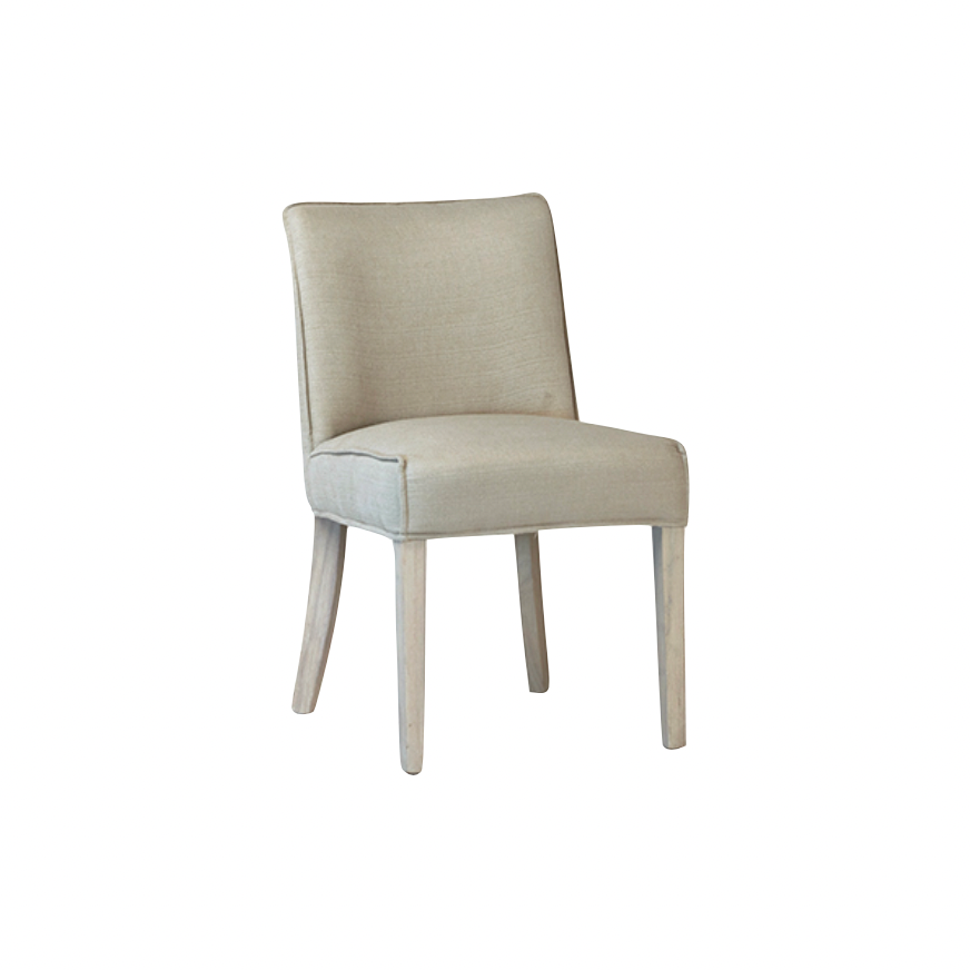 This Tiba Dining Chair is both classic and traditional -- an elegant choice for any dining room or other space! Linen Performance Fabric Size: 20"l x 22"d x 34"h 