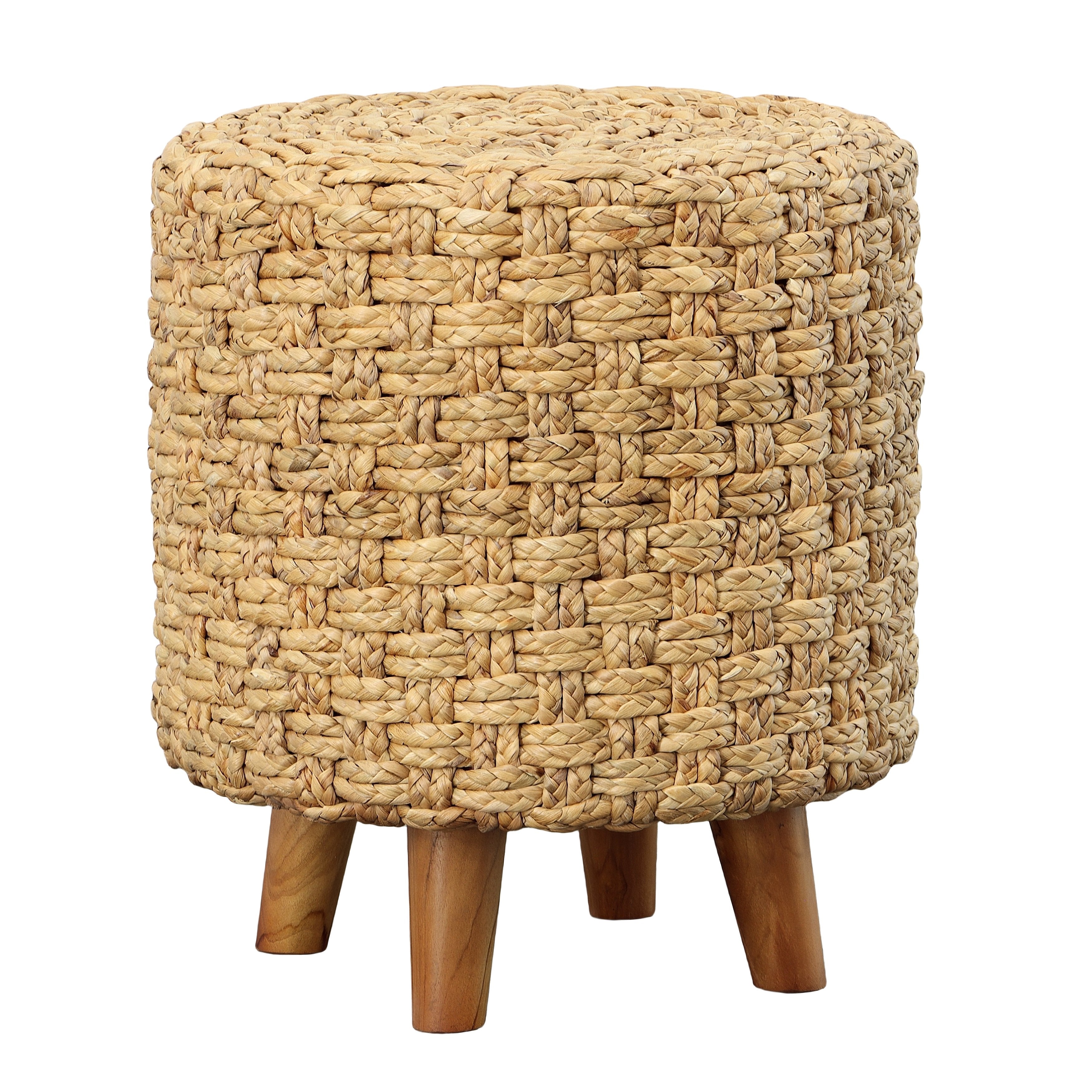 The Esposito Stool is a luxurious piece of furniture crafted from premium teak wood with a braided waterhyacinth construction, finished with a natural finish for effortless elegance. Its sturdy frame and ergonomic design makes it the perfect addition to any living room or outdoor space. Amethyst Home provides interior design, new home construction design consulting, vintage area rugs, and lighting in the Alpharetta metro area.