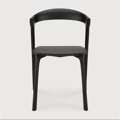 Featuring Oak Bok Dining Chair - Black by Ethnicraft at Amethyst Home. This Oak Bok Dining Chair features an airy shape with rock-solid construction,  making this piece a timeless and remarkable design to enjoy for years to come. Pair with a dining table or stand-alone against a wall, hallway, or end of the bed! Designed by Alain can Havre
Dimensions: 20"w .  Amethyst Home provides interior design, new home construction design consulting, vintage area rugs, and lighting in the Portland metro area.