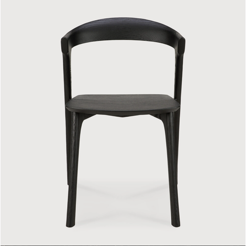 Featuring Oak Bok Dining Chair - Black by Ethnicraft at Amethyst Home. This Oak Bok Dining Chair features an airy shape with rock-solid construction,  making this piece a timeless and remarkable design to enjoy for years to come. Pair with a dining table or stand-alone against a wall, hallway, or end of the bed! Designed by Alain can Havre
Dimensions: 20"w .  Amethyst Home provides interior design, new home construction design consulting, vintage area rugs, and lighting in the Portland metro area.