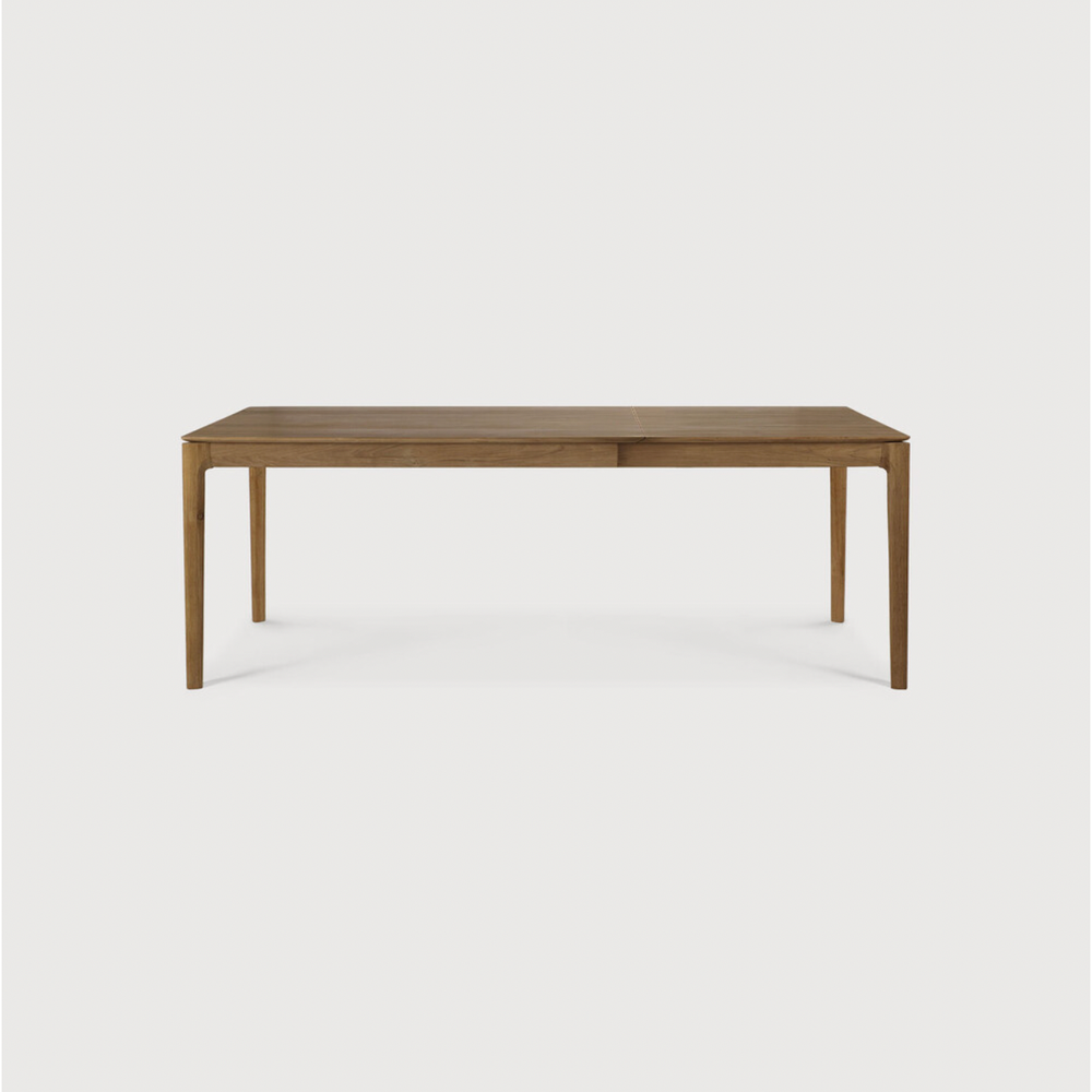 Featuring Teak Bok Extendable Dining Table by Ethnicraft at Amethyst Home. This Teak Bok Extendable Dining Table is perfect for families who want extra space when their kids, extended family, or guests come to celebrate! Its airy shape yet rock solid construction make this piece a timeless and remarkable design to enjoy for years to come.
Material: TeakFinish.  Amethyst Home provides interior design, new home construction design consulting, vintage area rugs, and lighting in the Austin metro area.