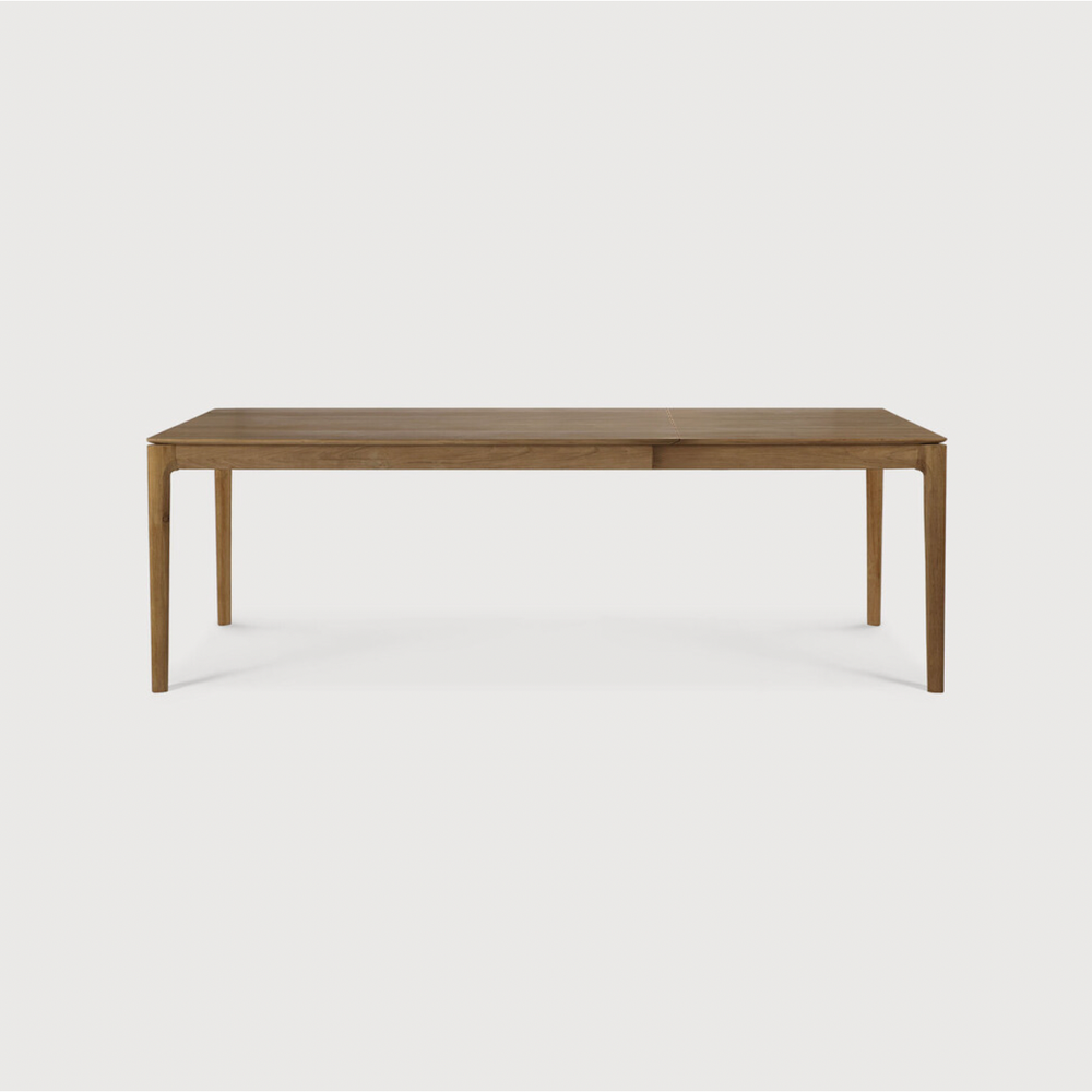 Featuring Teak Bok Extendable Dining Table by Ethnicraft at Amethyst Home. This Teak Bok Extendable Dining Table is perfect for families who want extra space when their kids, extended family, or guests come to celebrate! Its airy shape yet rock solid construction make this piece a timeless and remarkable design to enjoy for years to come.
Material: Tea.  Amethyst Home provides interior design, new home construction design consulting, vintage area rugs, and lighting in the Winter Garden metro area.