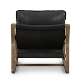 This Ace Chair - Umber Black is the perfect place to relax or curl up with a good book. Hand-shaped oak frame supports deep, low seating covered in black top-grain leather for a comfortable seat in any living room or office.   Overall Dimensions: 30.00"w x 37.00"d x 31.00"h