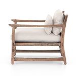 We love the oak frame of this Apollo Chair - Rustic Oak. The plush feather-blend seating has double-stacked knife-edge pillows for added comfort for any living room, office, or other area.  Overall Dimensions: 30.75"w x 32.50"d x 27.50"h