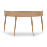 Featuring Armstrong Desk - Burnished Oak by Four Hands at Amethyst Home. With dramatically tapered legs and a slender silhouette, this Armstrong Desk - Burnished Oak is made of light-burnished oak and places a femme, functional twist on mid-century styling. Dual drawers plus an open center cubby for handy office supply storage.
Overall Dimensions: 55.5.  Amethyst Home provides interior design, new home construction design consulting, vintage area rugs, and lighting in the Winter Garden metro area.