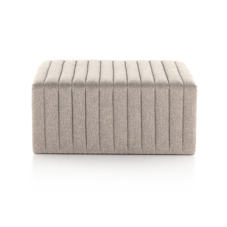 We love the dramatic channeling of this Augustine Ottoman - Orly Natural. Match it with the Augustine Swivel and complete the whole space!  Overall Dimensions: 36.00"w x 36.00"d x 16.00"h  Colors: Orly Natural Materials: 100% Polyester