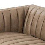 Featuring Augustine 97" Sofa - Palermo Drift by Four Hands at Amethyst Home. This Augustine 97" Sofa - Palermo Drift features dramatically channeled upholstered in taupe top-grain leather. We love the crisp, clean look and sumptuous sit this offers to a space! 
Overall Dimensions: 97"W x 35"L x 26.50"HColors: Palermo DriftMaterials: Top Grain LeatherWeight:.  Amethyst Home provides interior design, new home construction design consulting, vintage area rugs, and lighting in the Monterey metro area.