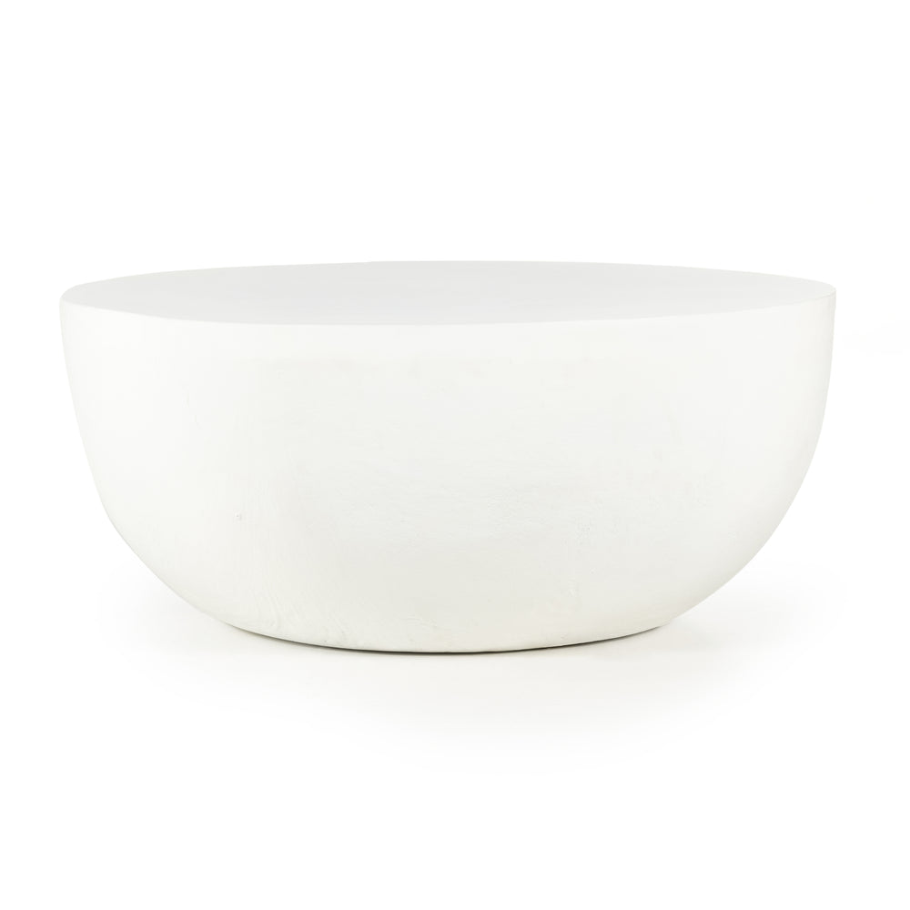 Featuring Drum Iron Coffee Table - Matte White by Four Hands at Amethyst Home. Our favorite Drum Iron Coffee Table now comes in a gorgeous matte white finish. This brings a sleek, simple look to any space.  We love the look inside but it is also outdoor grade.
Overall Dimensions: 36"W x 36"L x 15"H
Colors: Matte White Cast AluminumMaterials: AluminumWeight: 1.  Amethyst Home provides interior design, new home construction design consulting, vintage area rugs, and lighting in the Austin metro area.