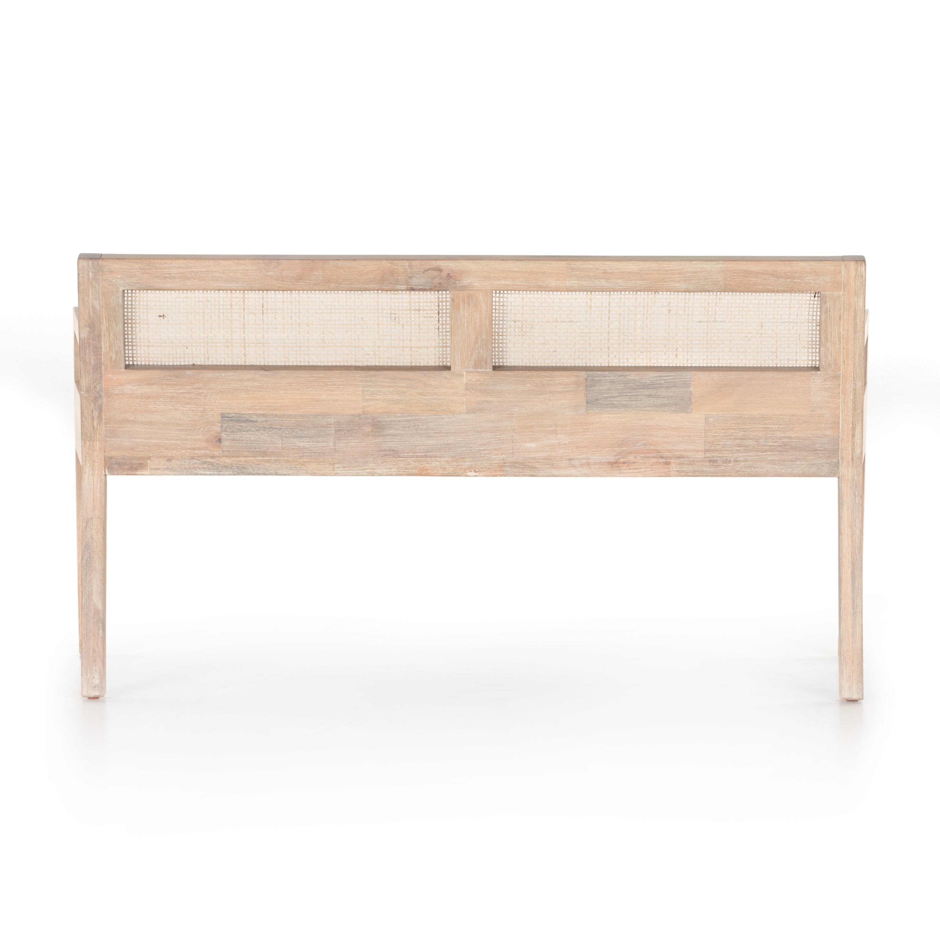 We are swooning over the mid-century inspired Clarita Accent Bench - White Wash Mango with it's natural cane and gorgeous white wash mango frame. A perfect place to sit and drink your coffee or have some extra seating for your guests.   Overall Dimensions: 54.00"w x 19.75"d x 28.75"h
