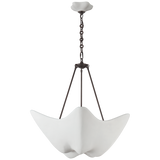 The Cosima Medium Chandelier has a unique, abstract shape. Hang in your bedroom, over the kitchen island, or another area to bring some fun light to the space.   Designer: AERIN  Height: 27.25" Width: 28" Canopy: 6.25" Pentagon Socket: 5 - E12 Candelabra Wattage: 5 - 40 B11
