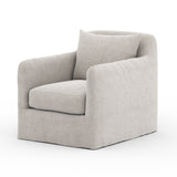 This Dade Outdoor Swivel Chair - Stone Grey is a fresh, outdoor-friendly spin on the swivel chair. Removable charcoal slipcover meets style with sensibility. Great in pairs. Cover or store inside during inclement weather and when not in use.  Overall Dimensions: 27.00"w x 33.75"d x 29.50"h