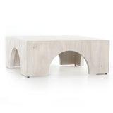 We love how clean and simple this Fausto Coffee Table -  Bleached Guanacaste is. Made from beautiful bleached Guanacaste, shapely arches and block corners speak to the architectural inspiration behind this eye-catching coffee table.  Overall Dimensions: 40.00"w x 40.00"d x 16.00"h