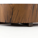 Featuring Hudson Coffee Table - Natural Yukas by Four Hands at Amethyst Home. We love how the stunning forces of nature are captured in the Hudson Natural Yukas Coffee Table. Natural yukas wood is hand-shaped into a cylindrical silhouette and placed over a bronzed iron base to complete your living room space. 
Overall Dimensions: 40"W x 40"L x 15"H
Color.  Amethyst Home provides interior design, new home construction design consulting, vintage area rugs, and lighting in the Los Angeles metro area.