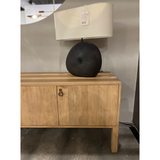 Featuring Isador Media Console - Dry Wash Poplar by Four Hands at Amethyst Home. This Isador Media Console - Dry Wash Poplar is clean, bright and dreamy. Solid dry-washed poplar forms a clean-lined media console with dovetail joinery plus iron and leather hardware, for a fresh look to any living room.
Ample shelving + rear cut outs for cord management bring. Amethyst Home provides interior design, new home construction design consulting, vintage area rugs, and lighting in the San Diego metro area.