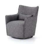 We love the pinched edges of this Kimble Swivel Chair - Bristol Charcoal. The swivel feature makes this already comfy chair that much better!   Overall Dimensions: 29.50"w x 31.50"d x 34.00"h