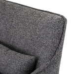 We love the pinched edges of this Kimble Swivel Chair - Bristol Charcoal. The swivel feature makes this already comfy chair that much better!   Overall Dimensions: 29.50"w x 31.50"d x 34.00"hWe love the pinched edges of this Kimble Swivel Chair - Bristol Charcoal. The swivel feature makes this already comfy chair that much better!   Overall Dimensions: 29.50"w x 31.50"d x 34.00"h